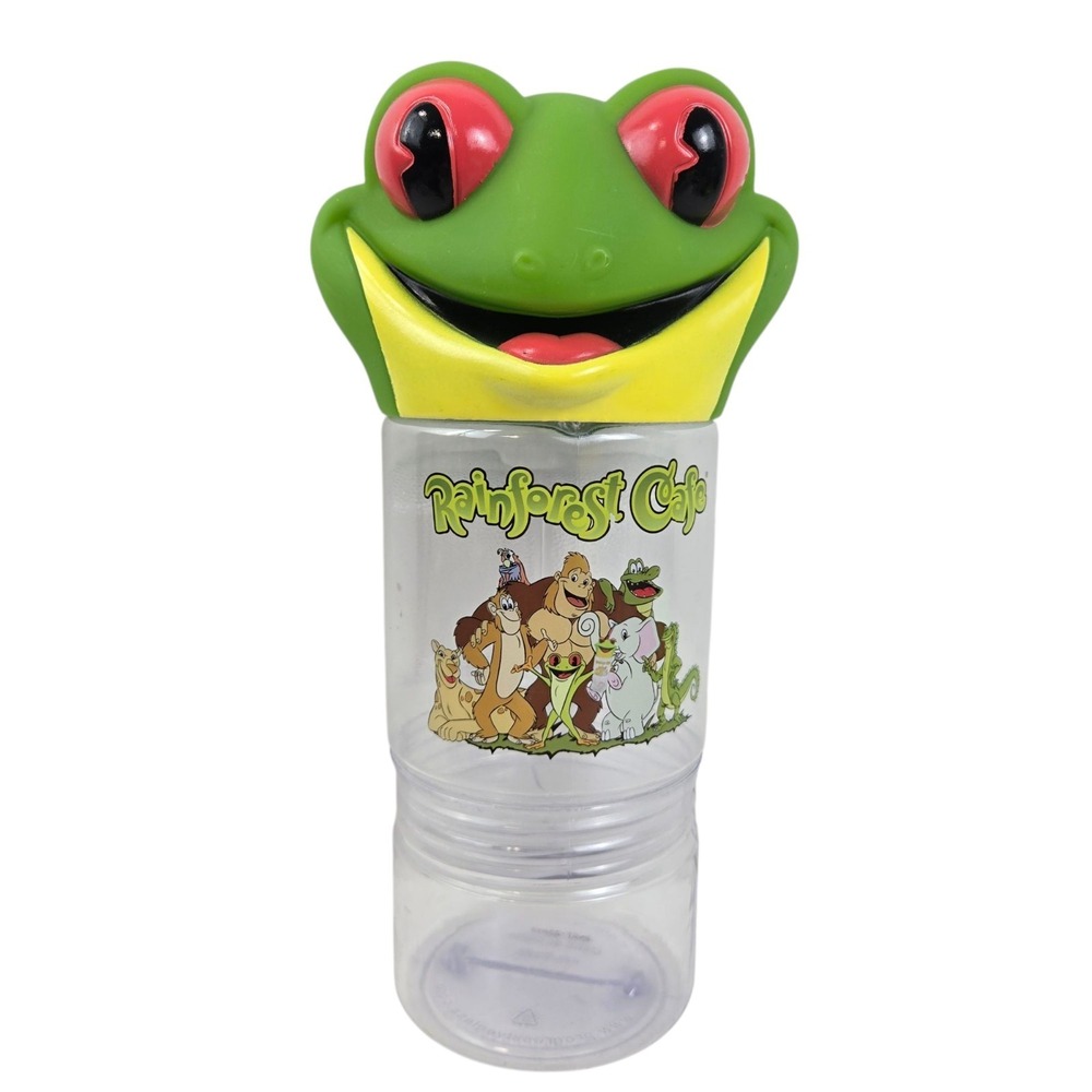 Rainforest Cafe Tree Frog 3D‎ Head Travel Cup Water Bottle NO Straw